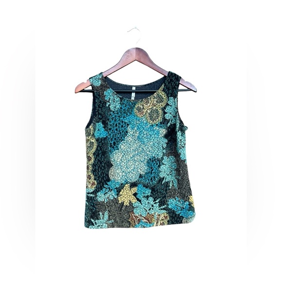 Vintage White Stag Women’s Earth Toned Abstract Print Blouse Size Small Y2K - Picture 2 of 8